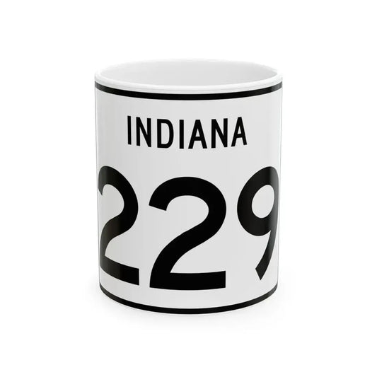 Indiana 229 (Indiana) (Road Sign) White Coffee Mug 11oz - Go Mug Yourself