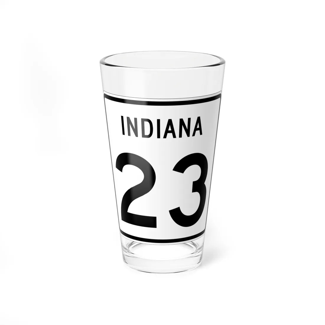 Indiana 23 (Indiana) (Road Sign) Pint Glass 16oz 16oz - Go Mug Yourself