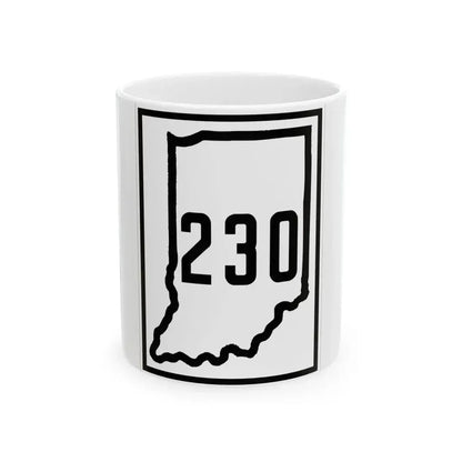 Indiana 230 1926 (Indiana) (Road Sign) White Coffee Mug 11oz - Go Mug Yourself
