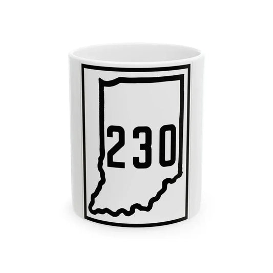 Indiana 230 1926 (Indiana) (Road Sign) White Coffee Mug 11oz - Go Mug Yourself