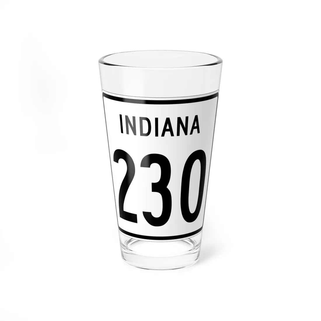 Indiana 230 1955 (Indiana) (Road Sign) Pint Glass 16oz 16oz - Go Mug Yourself