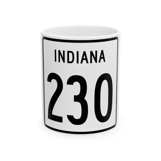 Indiana 230 1955 (Indiana) (Road Sign) White Coffee Mug 11oz - Go Mug Yourself
