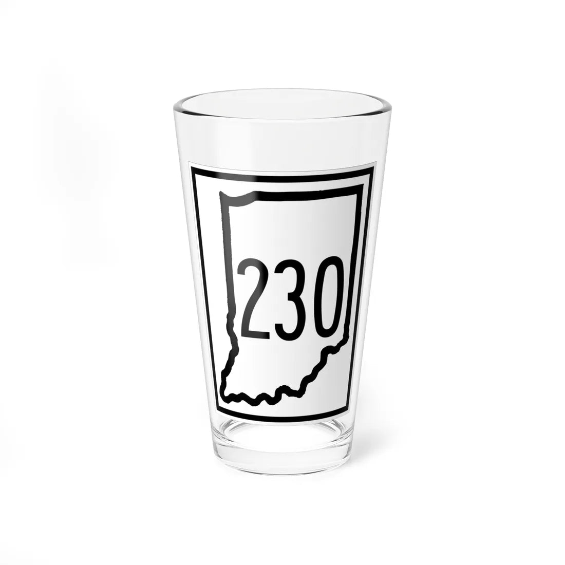 Indiana 230 (Indiana) (Road Sign) Pint Glass 16oz 16oz - Go Mug Yourself