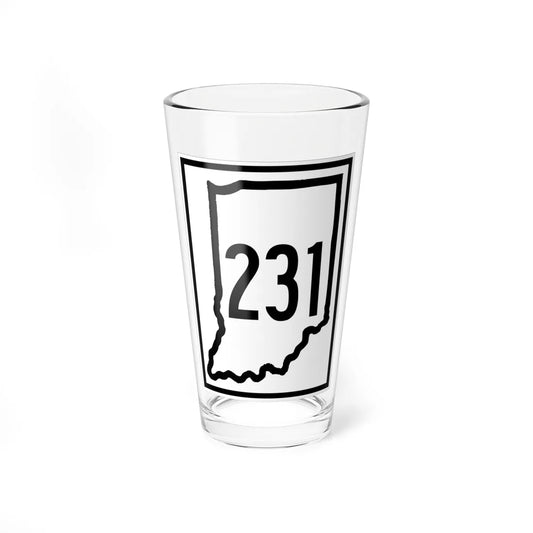 Indiana 231 1948 (Indiana) (Road Sign) Pint Glass 16oz 16oz - Go Mug Yourself