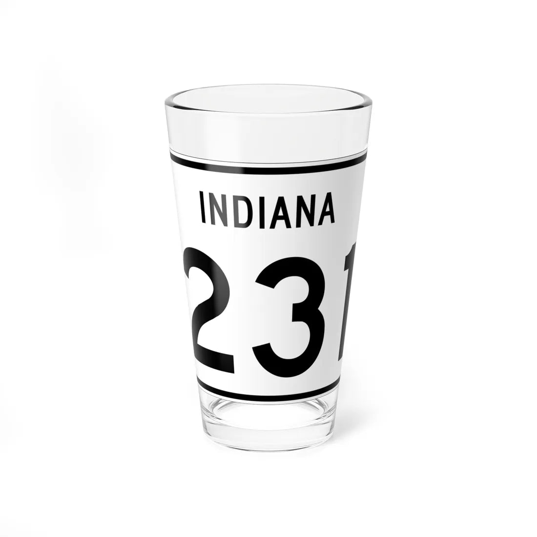 Indiana 231 (Indiana) (Road Sign) Pint Glass 16oz 16oz - Go Mug Yourself