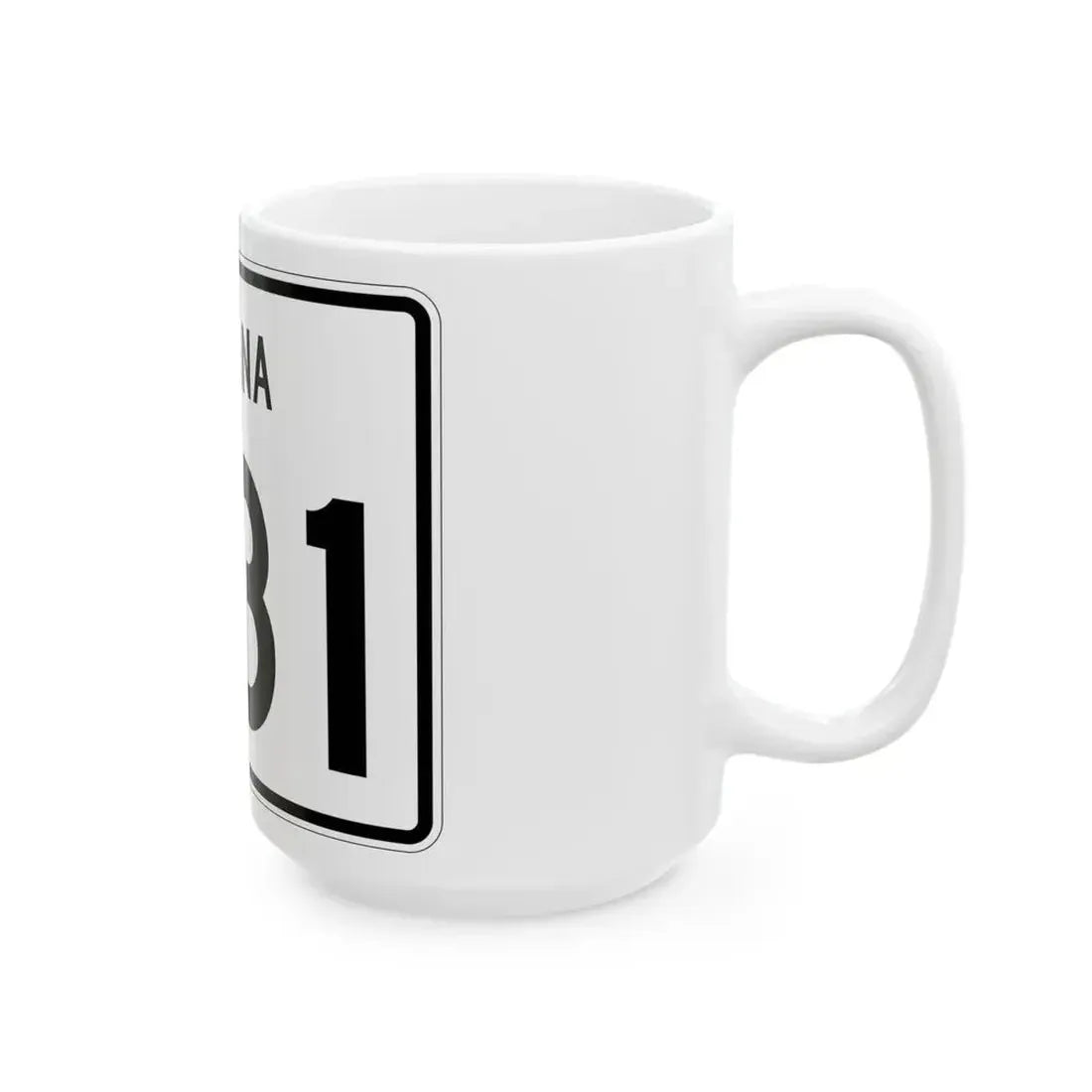 Indiana 231 (Indiana) (Road Sign) White Coffee Mug - Go Mug Yourself
