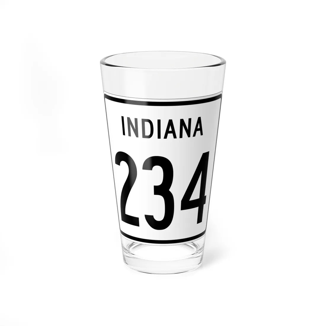 Indiana 234 1955 (Indiana) (Road Sign) Pint Glass 16oz 16oz - Go Mug Yourself