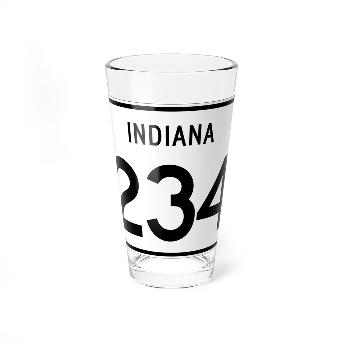 Indiana 234 (Indiana) (Road Sign) Pint Glass 16oz 16oz - Go Mug Yourself