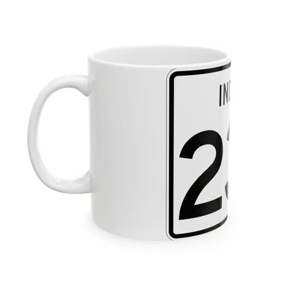 Indiana 235 (Indiana) (Road Sign) White Coffee Mug - Go Mug Yourself