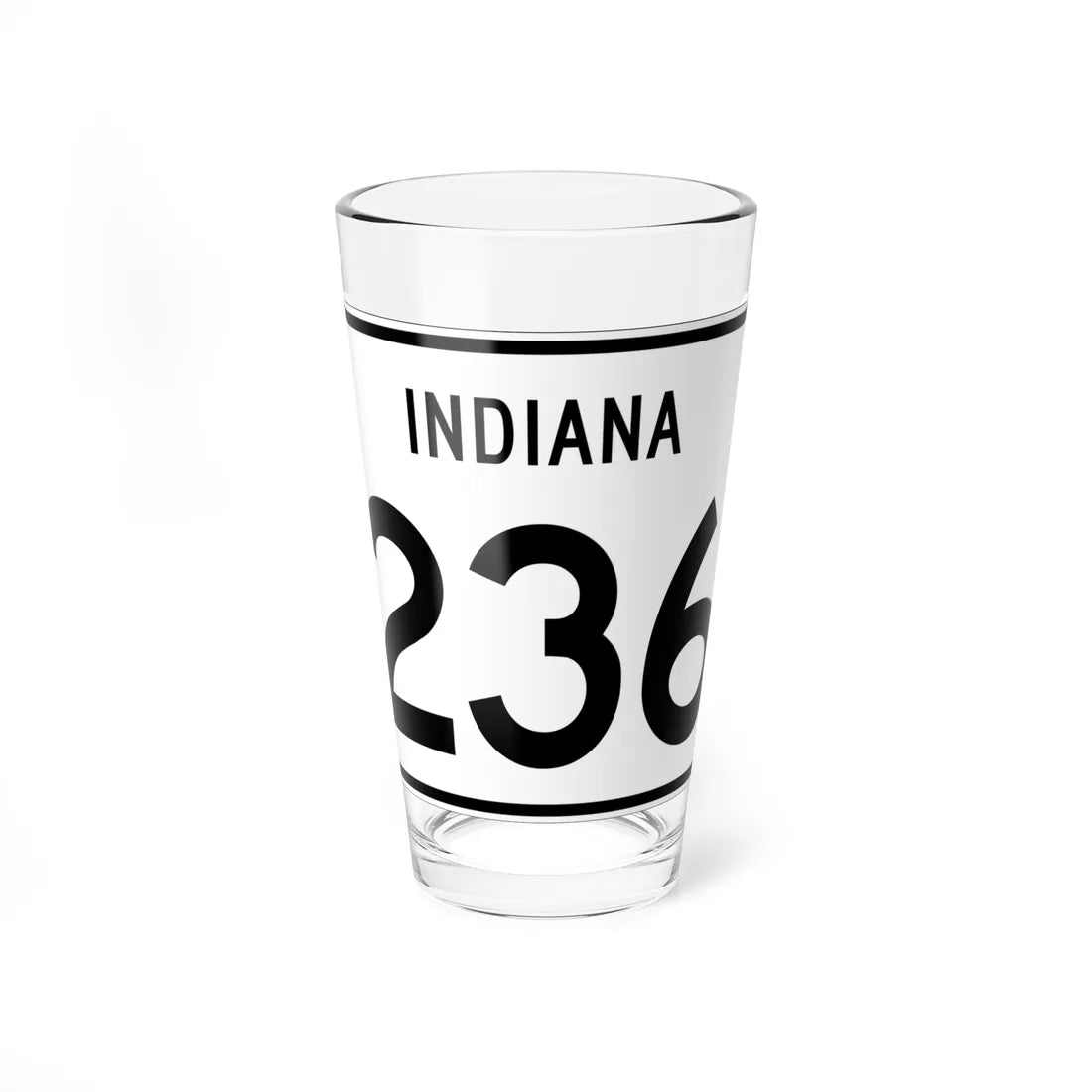 Indiana 236 (Indiana) (Road Sign) Pint Glass 16oz 16oz - Go Mug Yourself
