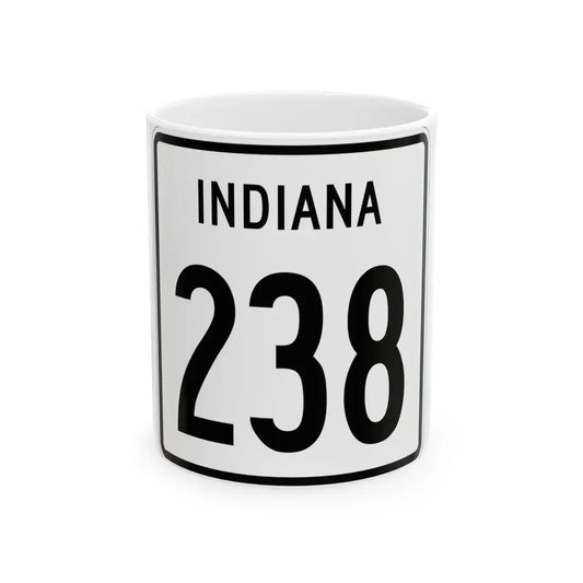 Indiana 238 1955 (Indiana) (Road Sign) White Coffee Mug 11oz - Go Mug Yourself