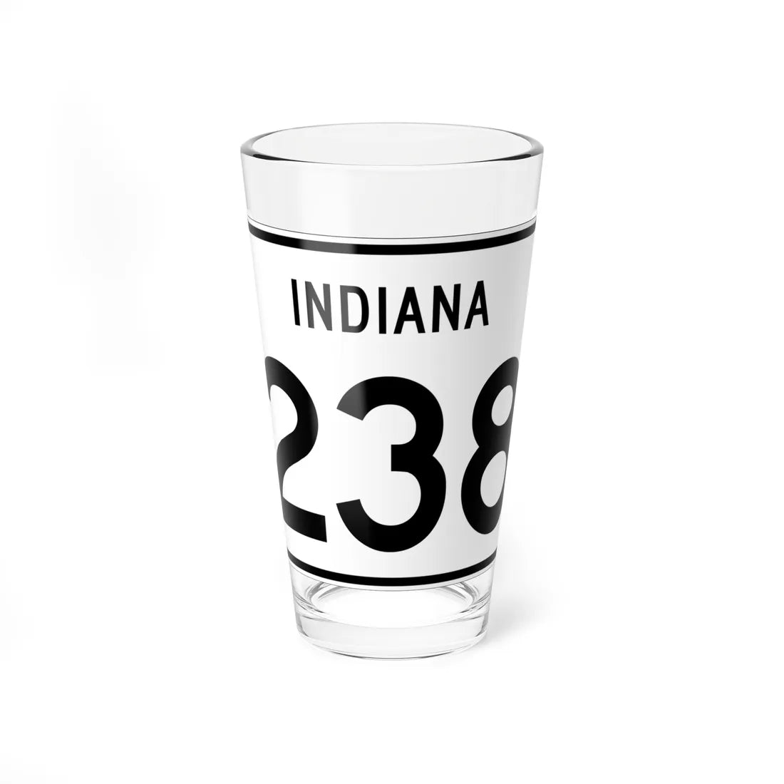 Indiana 238 (Indiana) (Road Sign) Pint Glass 16oz 16oz - Go Mug Yourself