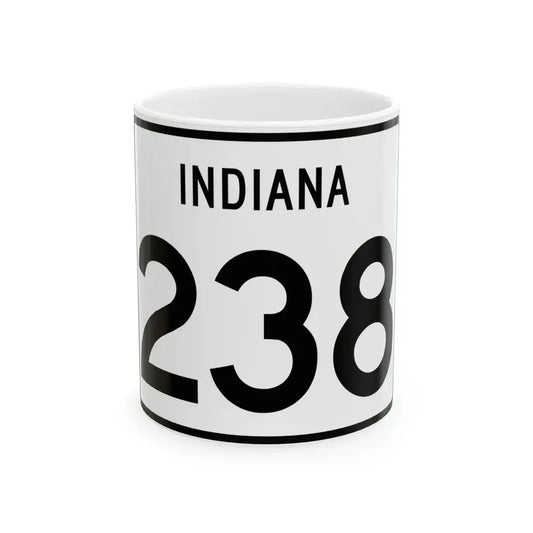 Indiana 238 (Indiana) (Road Sign) White Coffee Mug 11oz - Go Mug Yourself