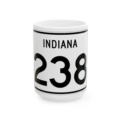 Indiana 238 (Indiana) (Road Sign) White Coffee Mug 15oz - Go Mug Yourself