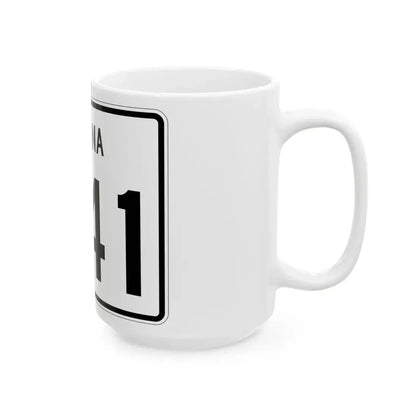 Indiana 241 (Indiana) (Road Sign) White Coffee Mug - Go Mug Yourself