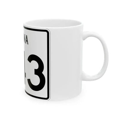 Indiana 243 (Indiana) (Road Sign) White Coffee Mug - Go Mug Yourself