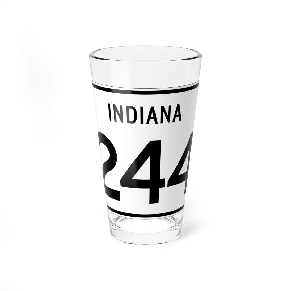 Indiana 244 (Indiana) (Road Sign) Pint Glass 16oz 16oz - Go Mug Yourself