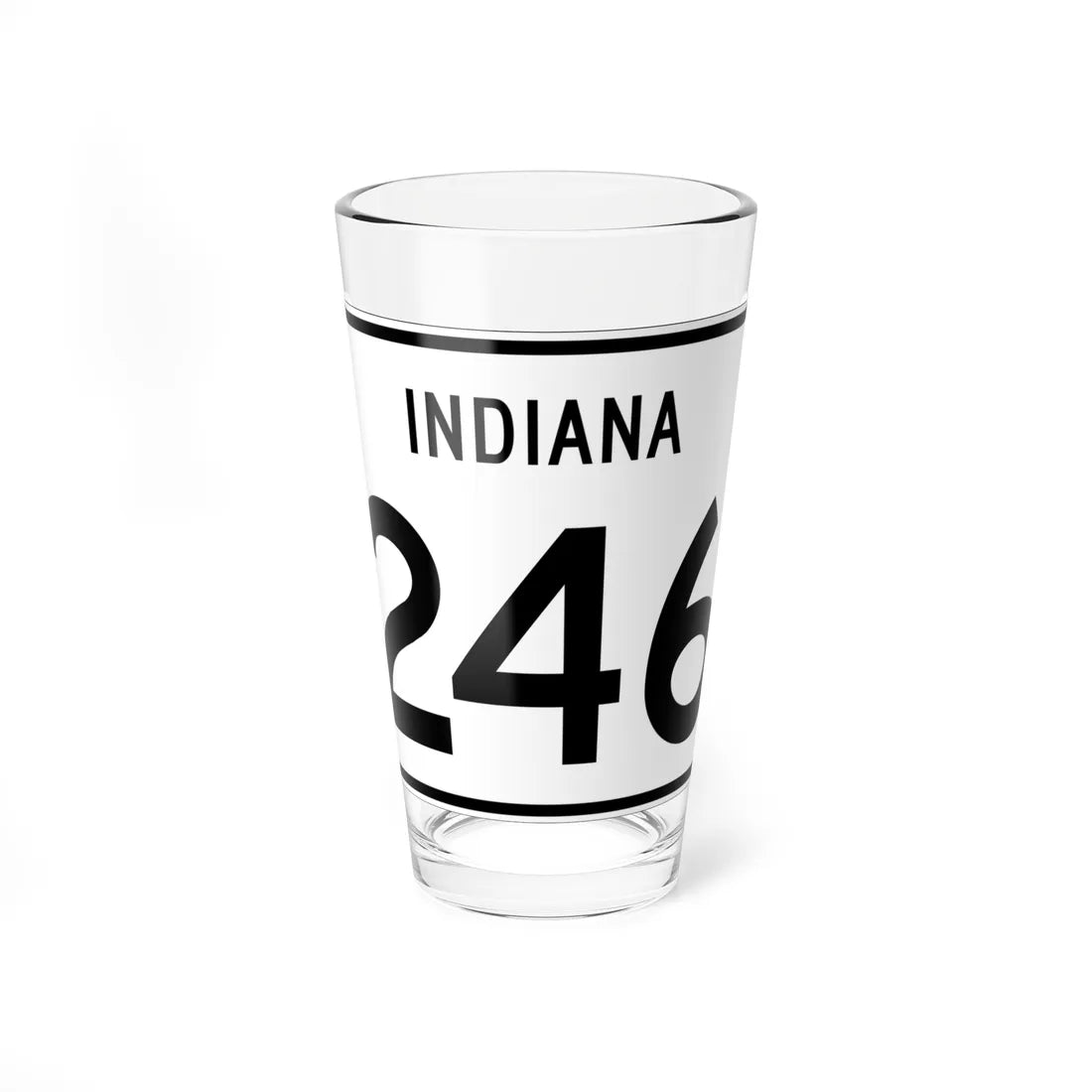 Indiana 246 (Indiana) (Road Sign) Pint Glass 16oz 16oz - Go Mug Yourself
