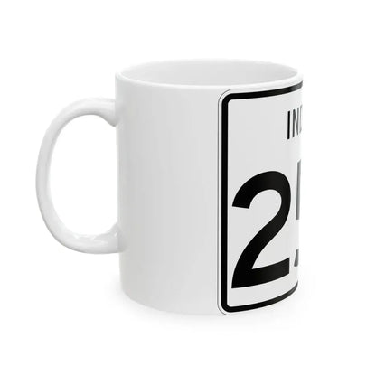 Indiana 250 (Indiana) (Road Sign) White Coffee Mug - Go Mug Yourself