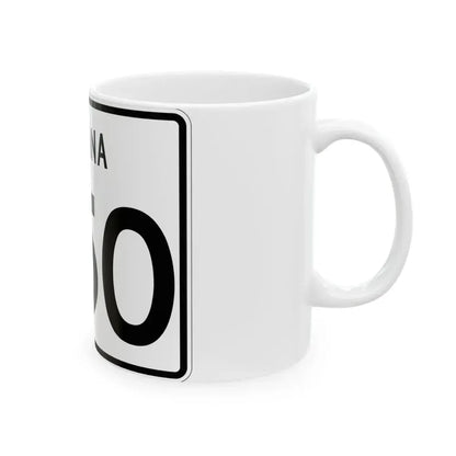 Indiana 250 (Indiana) (Road Sign) White Coffee Mug - Go Mug Yourself