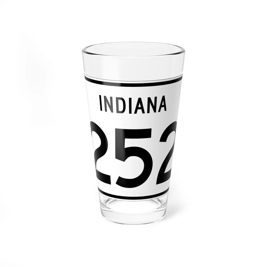 Indiana 252 (Indiana) (Road Sign) Pint Glass 16oz 16oz - Go Mug Yourself