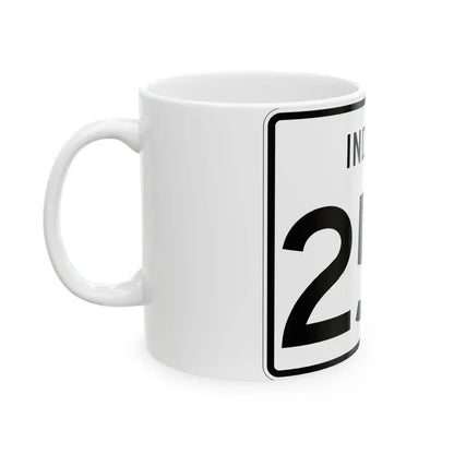 Indiana 252 (Indiana) (Road Sign) White Coffee Mug - Go Mug Yourself