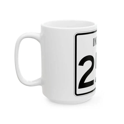 Indiana 252 (Indiana) (Road Sign) White Coffee Mug - Go Mug Yourself