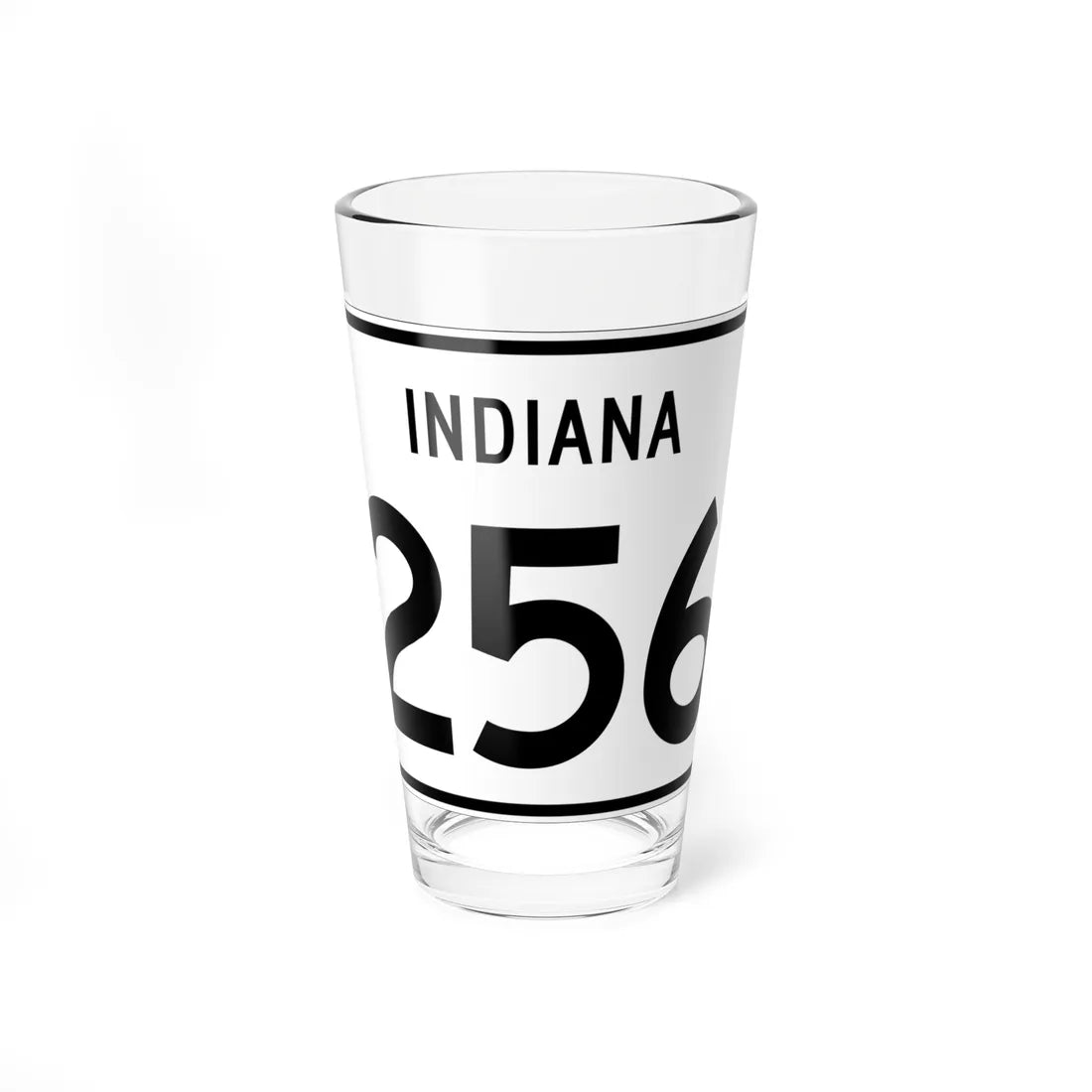 Indiana 256 (Indiana) (Road Sign) Pint Glass 16oz 16oz - Go Mug Yourself