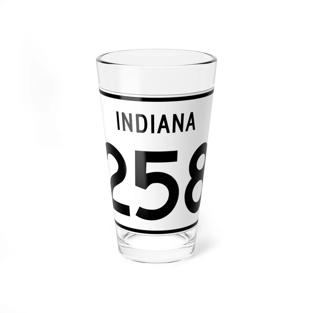 Indiana 258 (Indiana) (Road Sign) Pint Glass 16oz 16oz - Go Mug Yourself