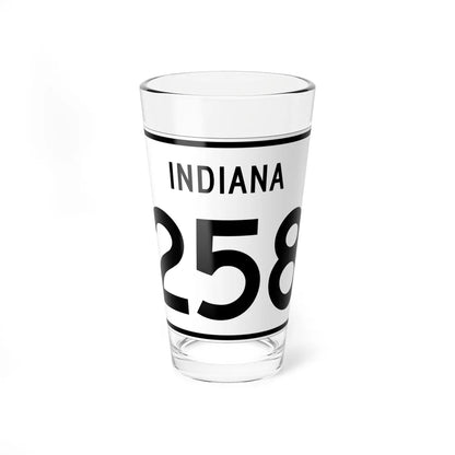 Indiana 258 (Indiana) (Road Sign) Pint Glass 16oz 16oz - Go Mug Yourself