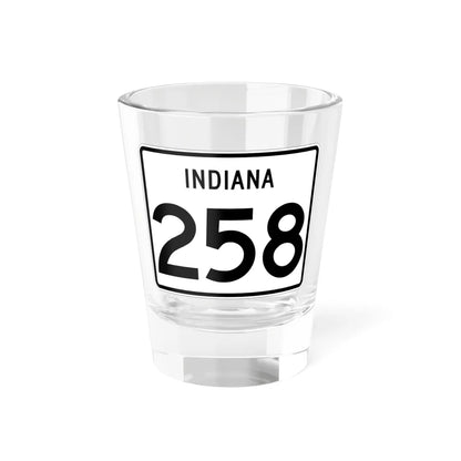Indiana 258 (Indiana) (Road Sign) Shot Glass 1.5oz - Go Mug Yourself