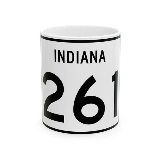 Indiana 261 (Indiana) (Road Sign) White Coffee Mug 11oz - Go Mug Yourself