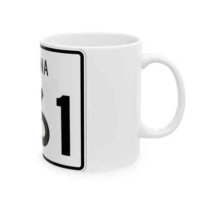 Indiana 261 (Indiana) (Road Sign) White Coffee Mug - Go Mug Yourself