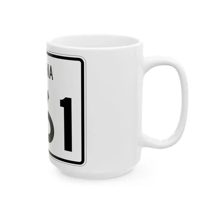 Indiana 261 (Indiana) (Road Sign) White Coffee Mug - Go Mug Yourself