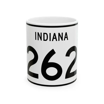 Indiana 262 (Indiana) (Road Sign) White Coffee Mug 11oz - Go Mug Yourself