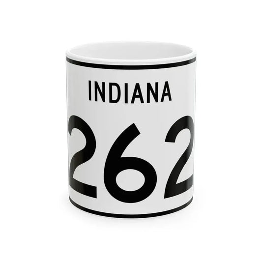 Indiana 262 (Indiana) (Road Sign) White Coffee Mug 11oz - Go Mug Yourself