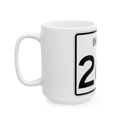 Indiana 263 (Indiana) (Road Sign) White Coffee Mug - Go Mug Yourself