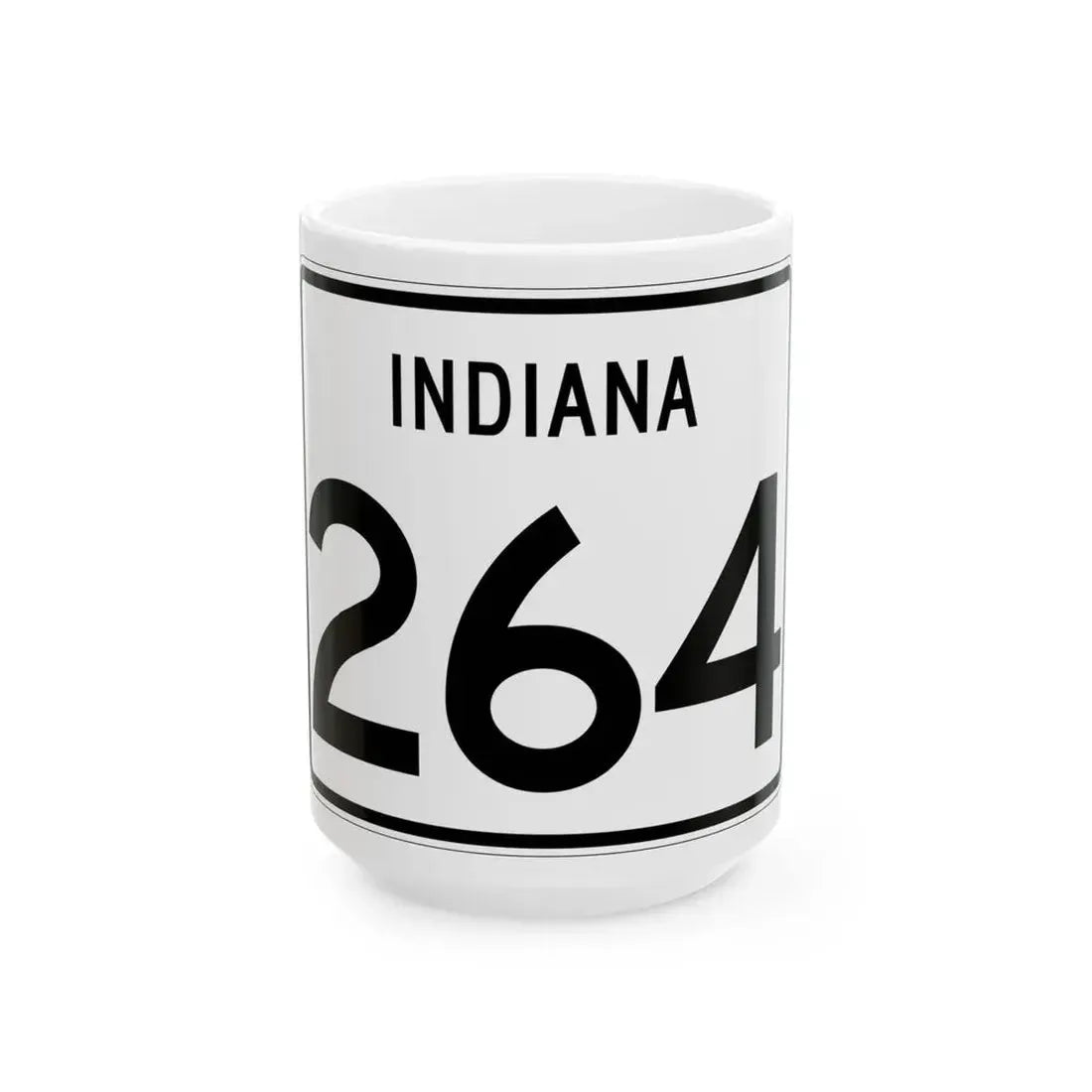 Indiana 264 (Indiana) (Road Sign) White Coffee Mug 15oz - Go Mug Yourself
