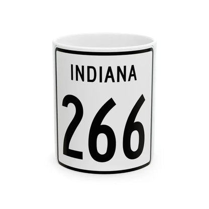 Indiana 266 1955 (Indiana) (Road Sign) White Coffee Mug 11oz - Go Mug Yourself