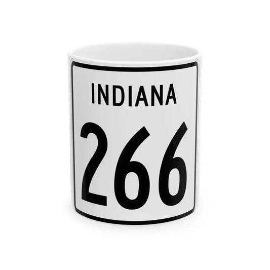 Indiana 266 1955 (Indiana) (Road Sign) White Coffee Mug 11oz - Go Mug Yourself