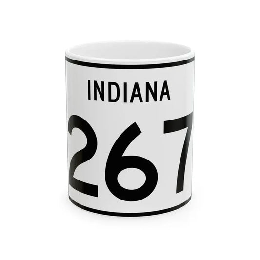 Indiana 267 (Indiana) (Road Sign) White Coffee Mug 11oz - Go Mug Yourself