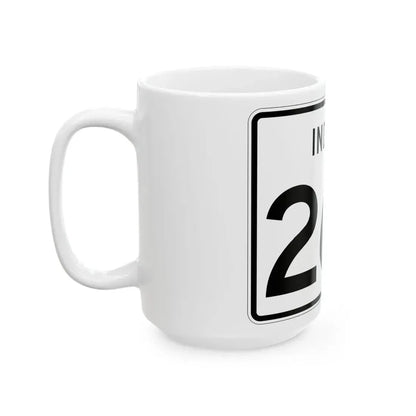 Indiana 269 (Indiana) (Road Sign) White Coffee Mug - Go Mug Yourself