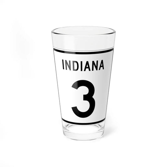 Indiana 3 (Indiana) (Road Sign) Pint Glass 16oz 16oz - Go Mug Yourself