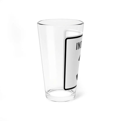 Indiana 3 (Indiana) (Road Sign) Pint Glass 16oz - Go Mug Yourself