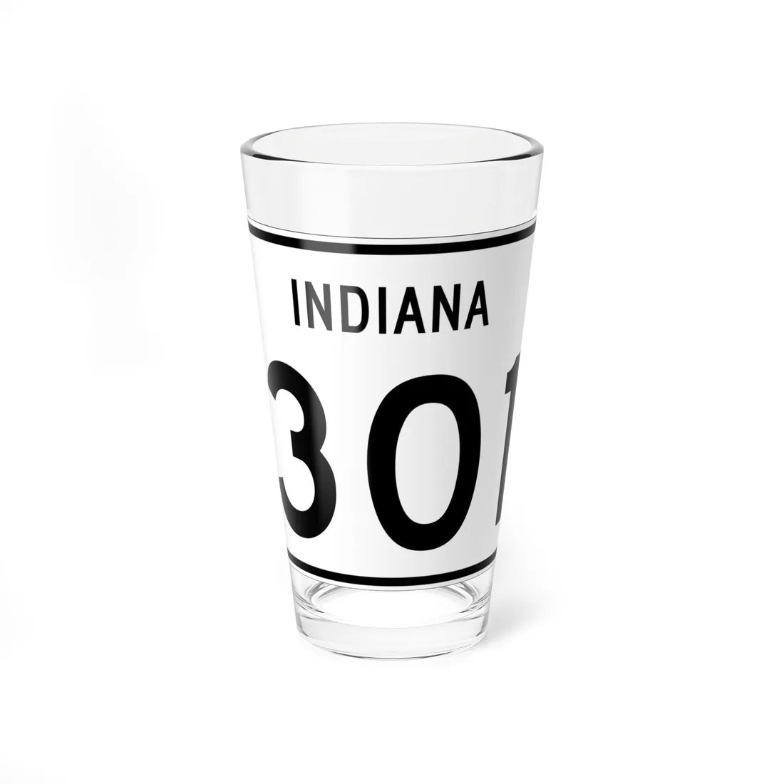 Indiana 301 (Indiana) (Road Sign) Pint Glass 16oz 16oz - Go Mug Yourself