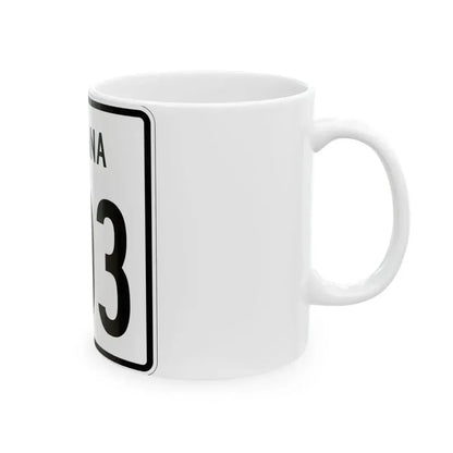 Indiana 303 1955 (Indiana) (Road Sign) White Coffee Mug - Go Mug Yourself