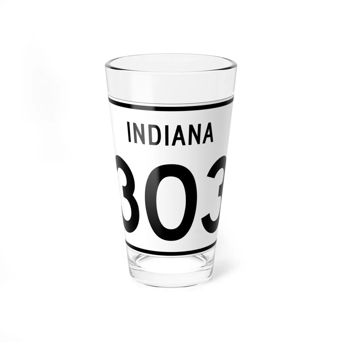Indiana 303 (Indiana) (Road Sign) Pint Glass 16oz 16oz - Go Mug Yourself