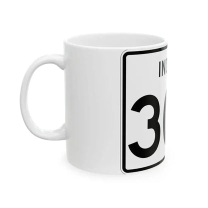 Indiana 303 (Indiana) (Road Sign) White Coffee Mug - Go Mug Yourself