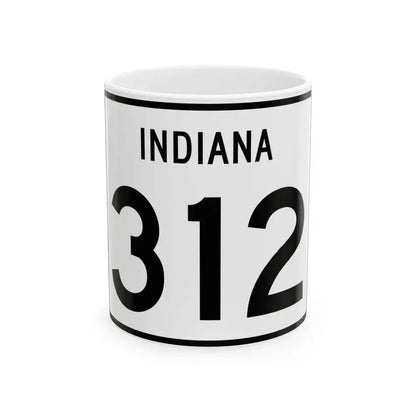 Indiana 312 (Indiana) (Road Sign) White Coffee Mug 11oz - Go Mug Yourself