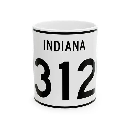 Indiana 312 (Indiana) (Road Sign) White Coffee Mug 11oz - Go Mug Yourself